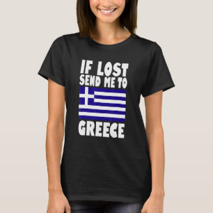T-shirt Dessin du drapeau grec En cas de perte, envoyez-m