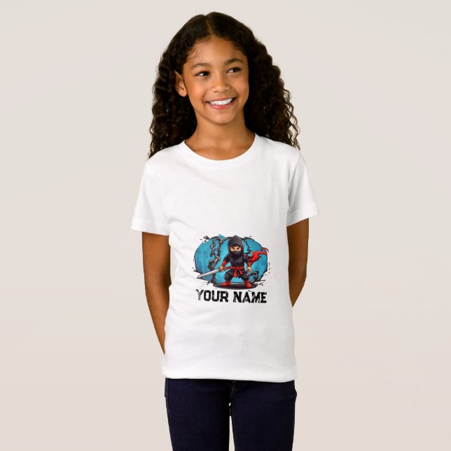 T-Shirt Dessin du guerrier Ninja (Devant entier)