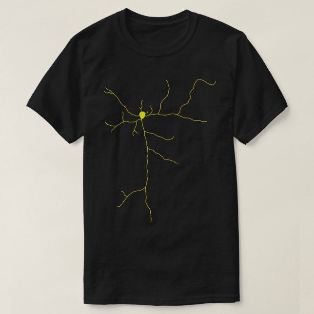 T-shirt Dessin du neurone jaune (Design devant)