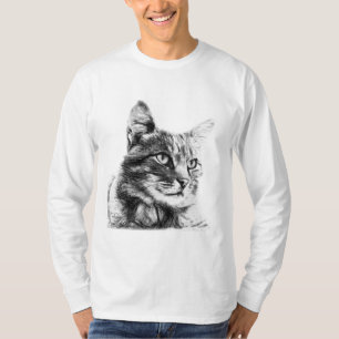 T-Shirt ; Dessin d'un chat