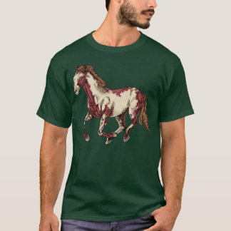 T-shirt Dessin d'un Cheval de Peinture