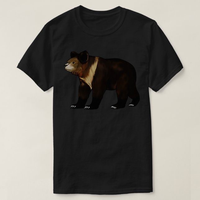 T-shirt Dessin d'un ours bleu tibétain (Design devant)