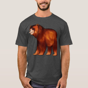 T-shirt Dessin d'un ours brun