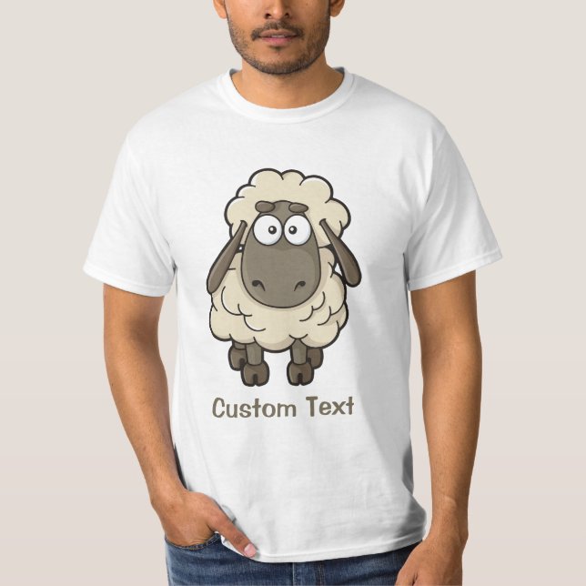 T-shirt Dessin en mouton beige (Devant)