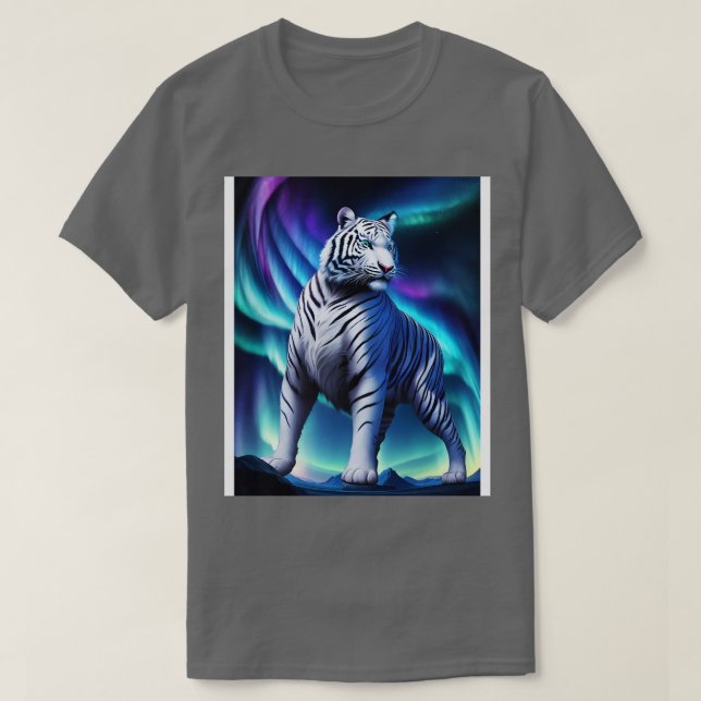 T-shirt dessin en tigre blanc 2 (Design devant)