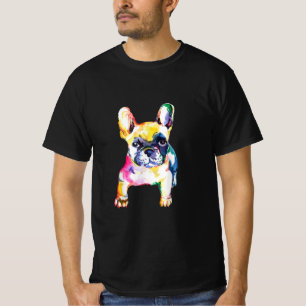 T-shirt Dessin Français Bulldog original aquarelle