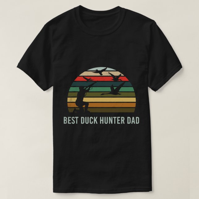 T-shirt Dessin graphique de la chasse aux canards rétros (Design devant)