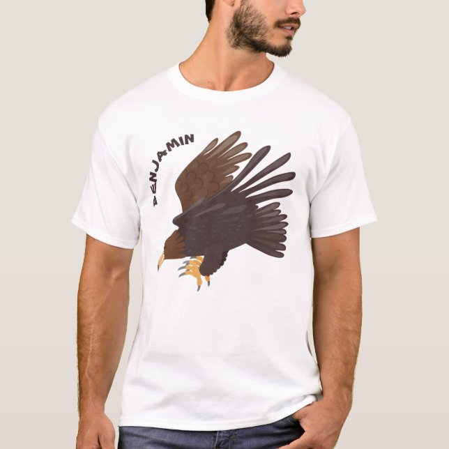 T-shirt dessin humoristique d'aigle royal (Devant)