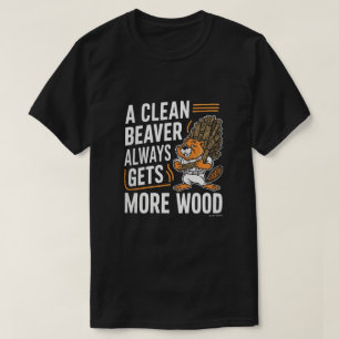 T-shirt Dessin humoristique de castor à l'ancienne