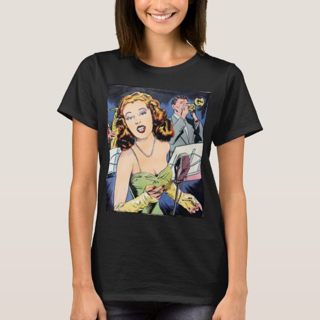 T-shirt Dessin humoristique féminin Hollywood Glamor en 19 (Devant)