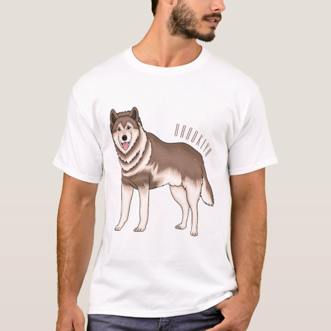 T-shirt dessin humoristique sibérien husky (Devant)