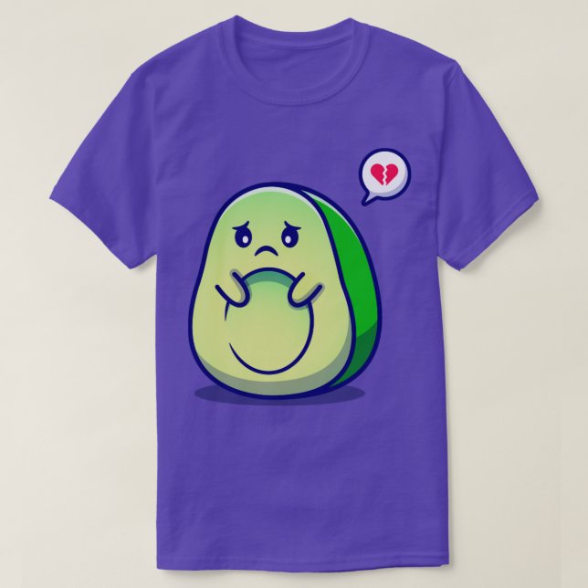 T-shirt Dessin mignon Avocado Sad Lose Seed (Design devant)