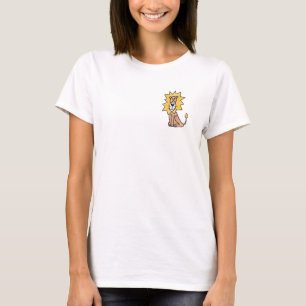 T-shirt dessin mignon lion enfants retro safari jungle ani