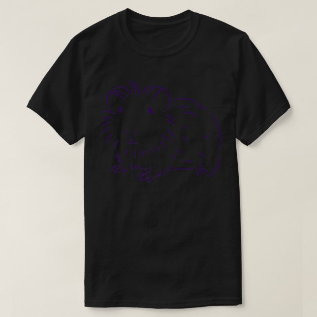 T-shirt Dessin minimal de cochon d'Inde  (Design devant)