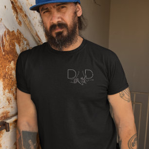 T-shirt Dessin minimaliste de papa et enfant, ligne artist