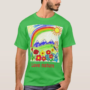 T-shirt Dessin naturel coloré pour les amoureux de la natu