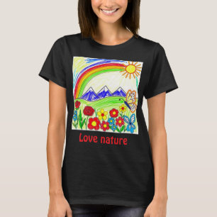 T-shirt Dessin naturel coloré pour les amoureux de la natu