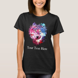 T-shirt Dessin personnalisé de la face du loup
