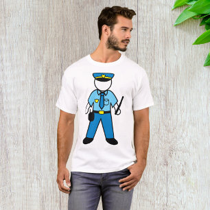 T-shirt Dessin policier Agent amusant application de la lo
