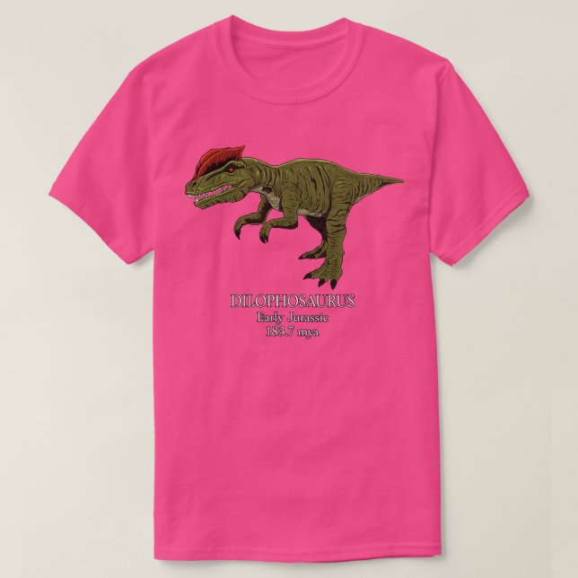 T-shirt Dessin réaliste de Dilophosaurus (Design devant)