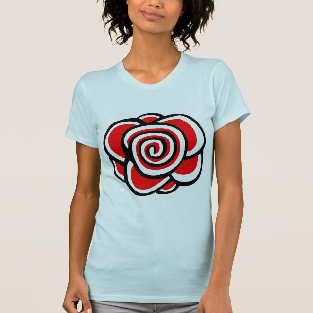 T-shirt Dessin rose - customisé (Devant)