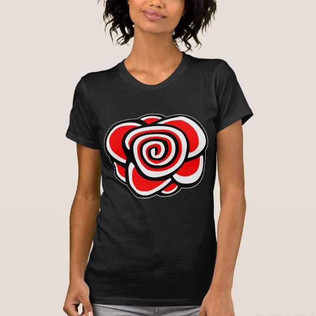 T-shirt Dessin rose - Customisé (Devant)