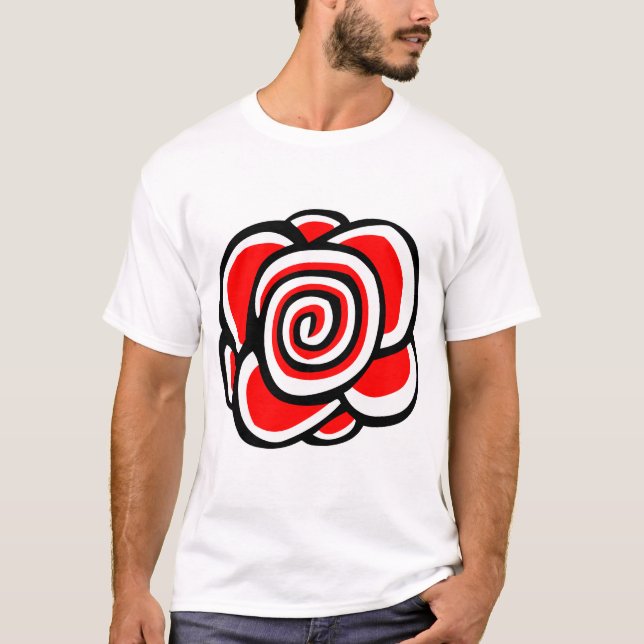T-shirt Dessin rose - Customisé (Devant)