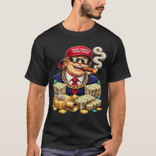 T-shirt Dessin satirique d'un milliardaire MAGA — Art Pop