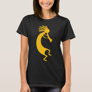 T-shirt Dessin simple de Kokopelli en jaune orange
