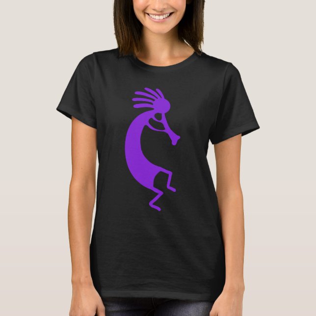 T-shirt Dessin simple de Kokopelli en violet (Devant)