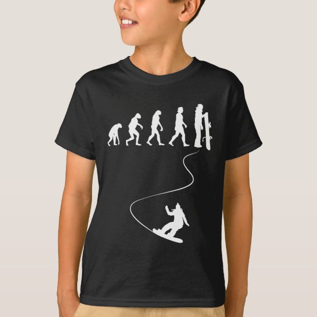 T-shirt Dessin Simple Evolution Snowboard (Devant)