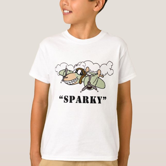 T-shirt Dessin "Sparky" P-38 Design exclusif (Devant)