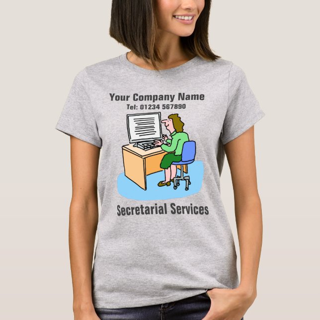 T-shirt Dessin sur les services de secrétariat pour person (Devant)