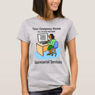 T-shirt Dessin sur les services de secrétariat pour person