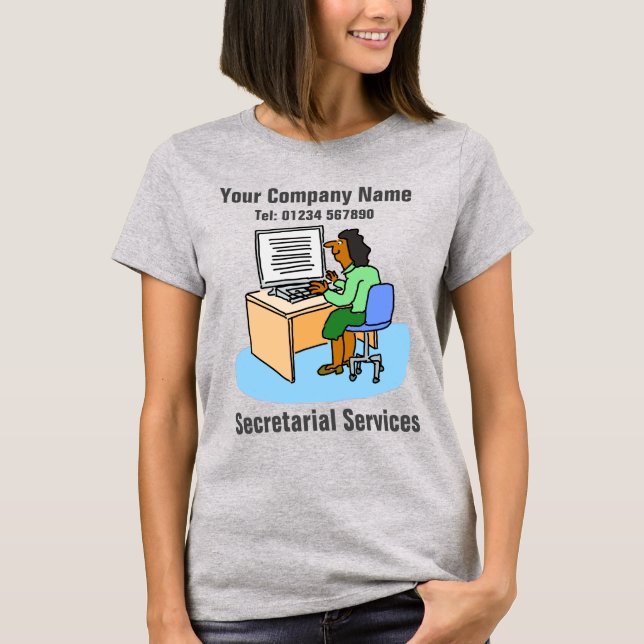 T-shirt Dessin sur les services de secrétariat pour person (Devant)