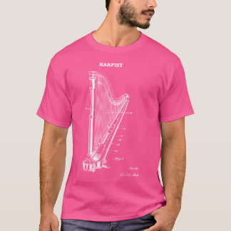 T-shirt Dessin technique harpiste orchestre harpe