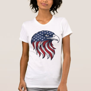 T-shirt Dessin vectoriel de drapeau d'aigle patriotique po