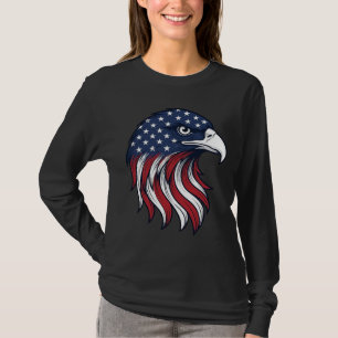 T-shirt Dessin vectoriel de drapeau d'aigle patriotique po