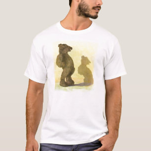 T-shirt Dessin vintage : Ours de nounours et son ombre