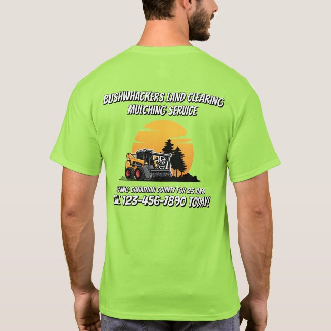 T-shirt Dessinez le défrichement de terres Malaxage Servic (Dos)
