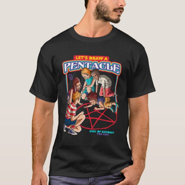 T-shirt Dessinons Un Pentacle Satanique Sigile De Baphomet (Devant)