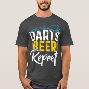 T-shirt Dessins Bière Répéter Drôle Joueur Dart