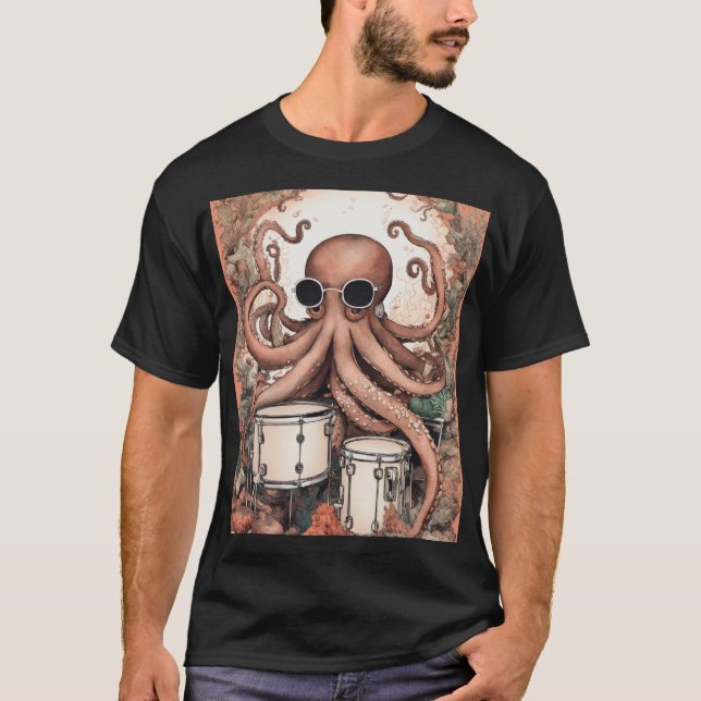T-shirt Dessins créatifs pour pieuvres (Devant)