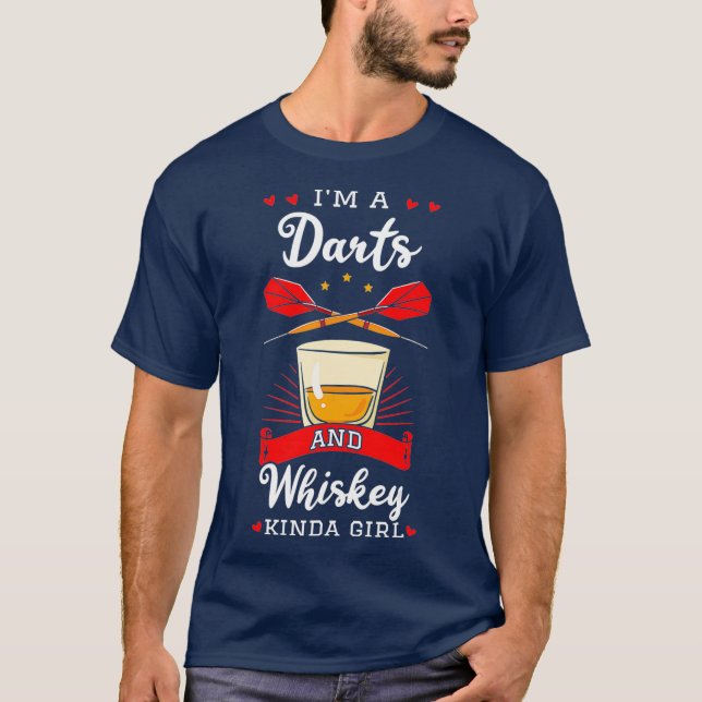 T-shirt Dessins Dart-Throwing Bullseye Dartist Whiskey (Devant)