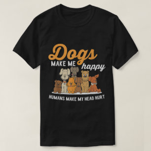 T-shirt Dessins de chiens drôles me rendent heureux