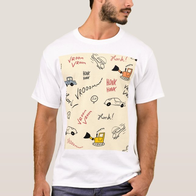 T-shirt Dessins de voiture sans couture : Feuille enfant (Devant)