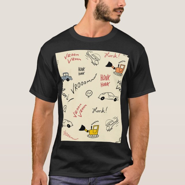 T-shirt Dessins de voiture sans couture : Feuille enfant (Devant)