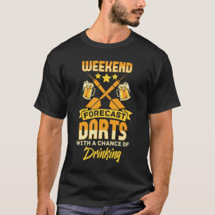 T-shirt Dessins Weekend Bière Boire Joueur Dart