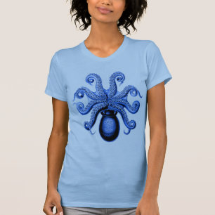 T-shirt Dessous bleu vintage du poulpe 1