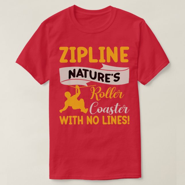 T-shirt dessous de verre à rouleaux de natures zipline san (Design devant)